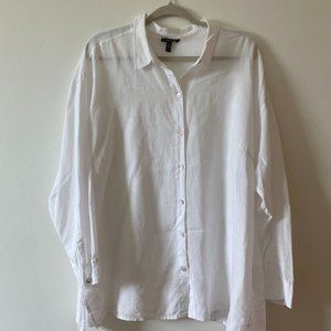 Eileen Fisher Plus Size White Button Down (1x/2x)